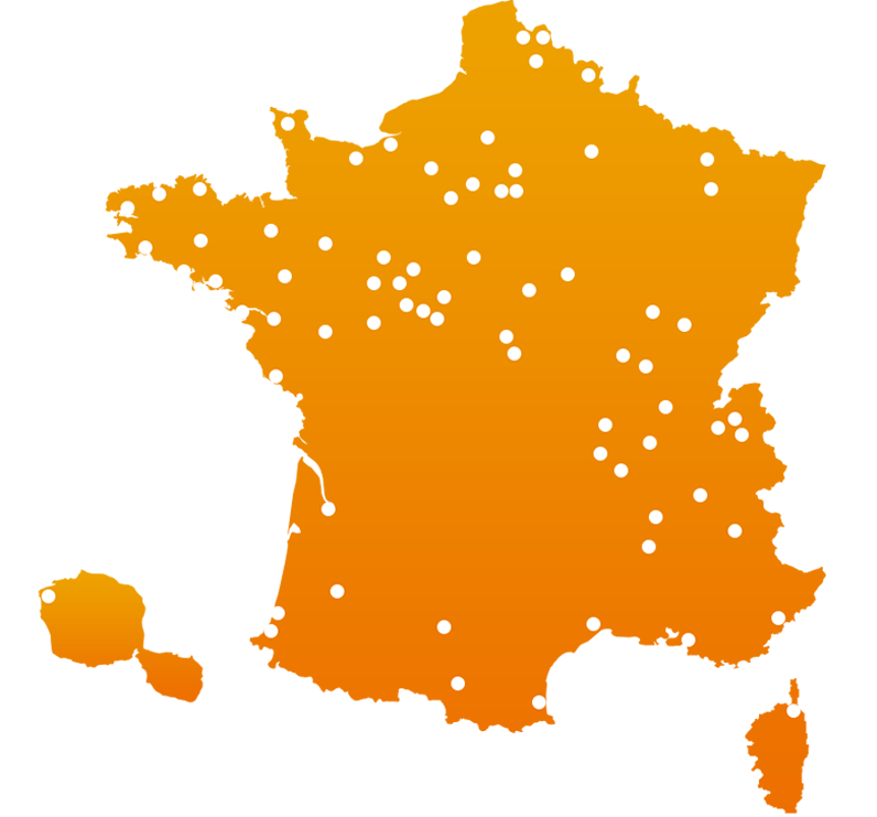 Carte d'implantations
